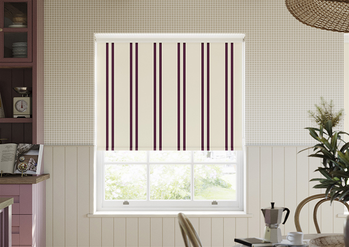 Winnies Stripe, Mulberry - Twist&Fit Roller Blind - Image 3